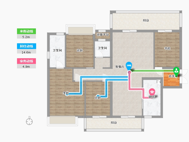 广西壮族自治区-南宁市-阳光城江山�Z原-126.54-户型库-动静线