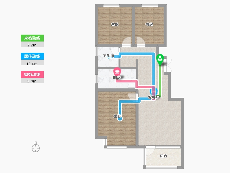 河北省-廊坊市-锦绣御府-79.24-户型库-动静线