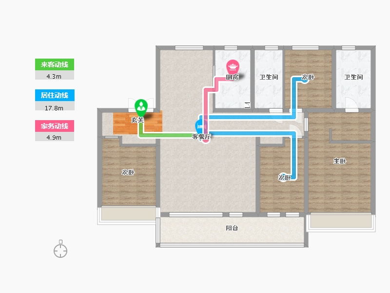 山东省-青岛市-灵山湾壹号-132.00-户型库-动静线