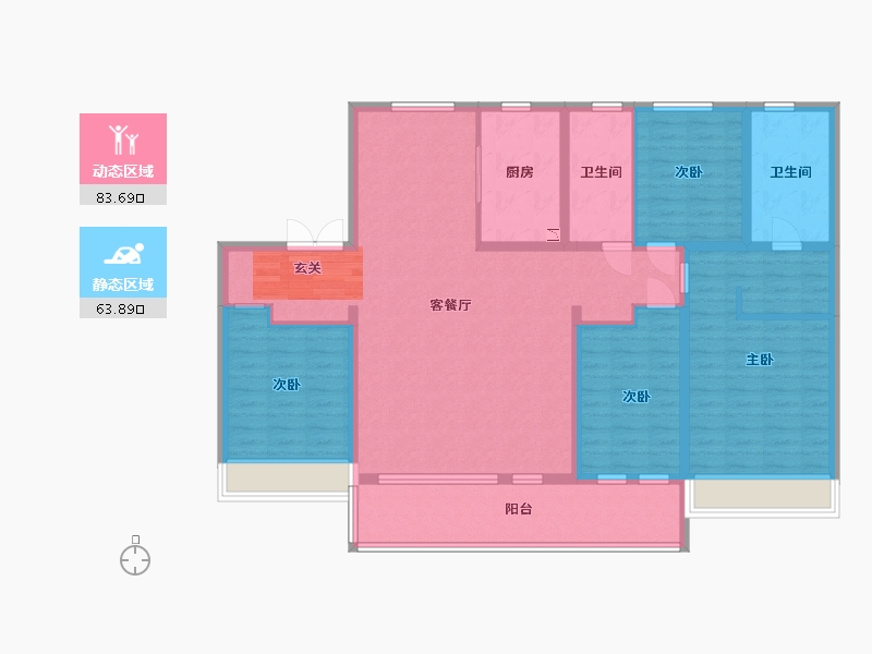 山东省-青岛市-灵山湾壹号-132.00-户型库-动静分区