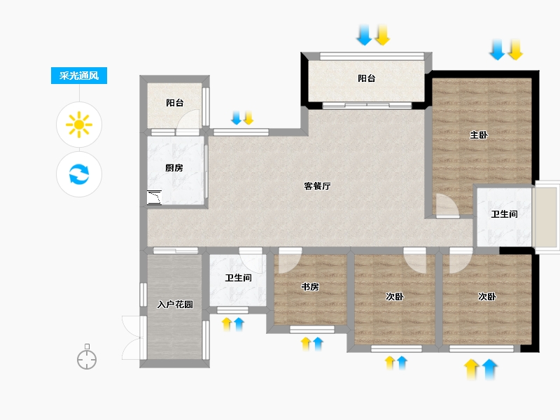 四川省-遂宁市-维卡・国际公馆-102.23-户型库-采光通风