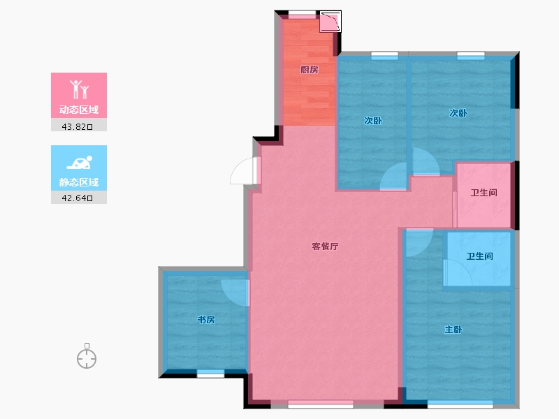 吉林省-长春市-万盛珑玺-77.91-户型库-动静分区