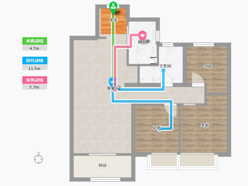 山东省-青岛市-中建锦绣天地-76.80-户型库-动静线