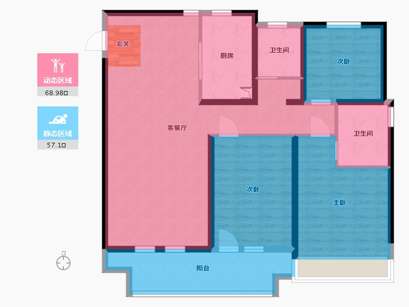 山东省-青岛市-海信・灵山湾-112.80-户型库-动静分区