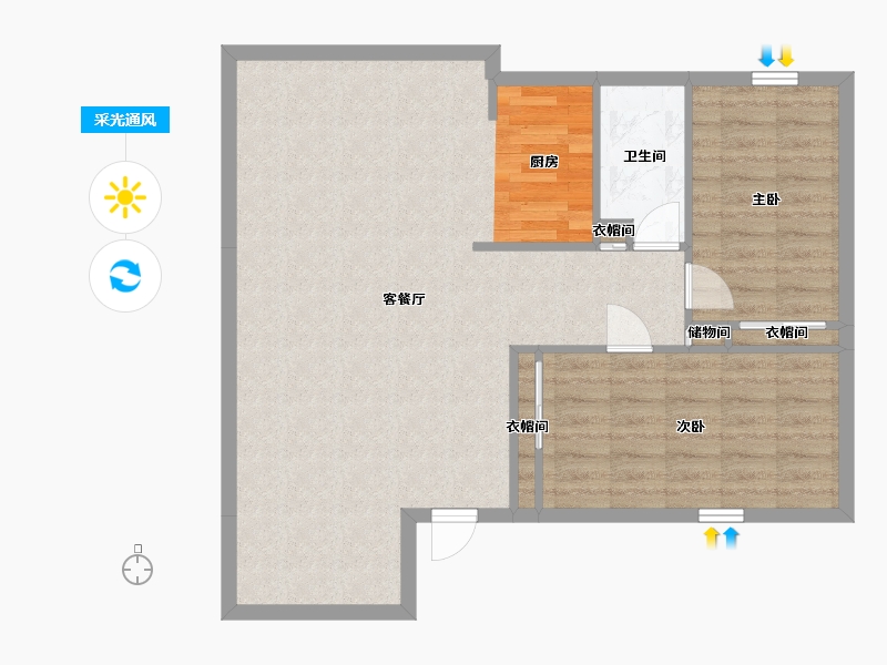 Florida-Orange-Palmetto At East Mil Apartments-80.89-户型库-采光通风