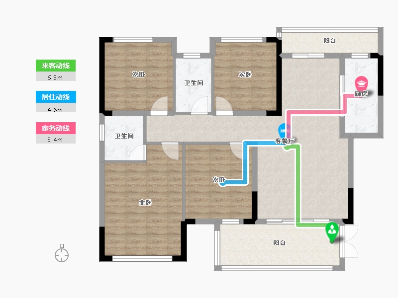 四川省-遂宁市-置信・安居逸都城-111.19-户型库-动静线