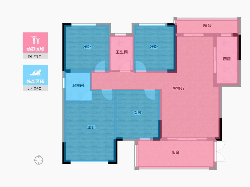 四川省-遂宁市-置信・安居逸都城-111.19-户型库-动静分区