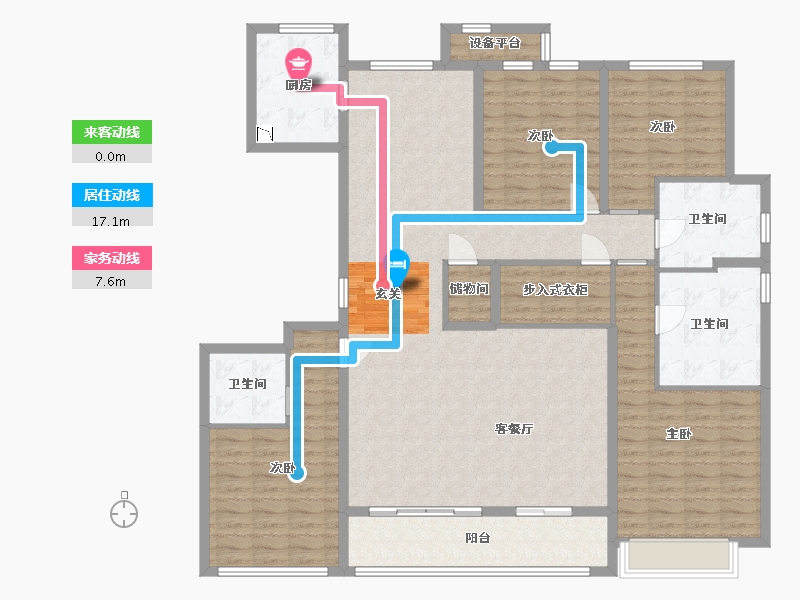 江苏省-南通市-滨江曙光之星-164.79-户型库-动静线