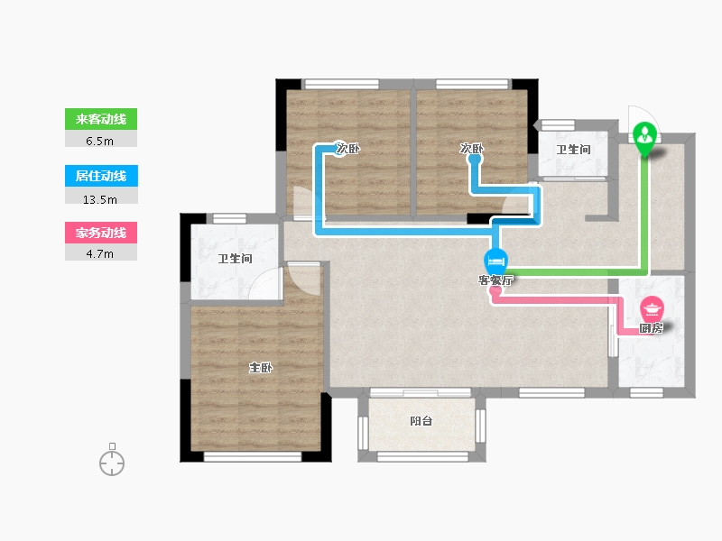 四川省-遂宁市-置信・安居逸都城-79.19-户型库-动静线