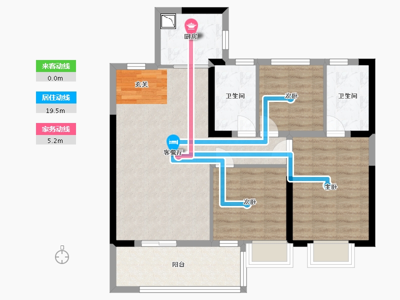 江苏省-南通市-中南・湖光映月-81.60-户型库-动静线