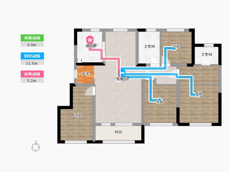 辽宁省-大连市-金悦湾-97.48-户型库-动静线