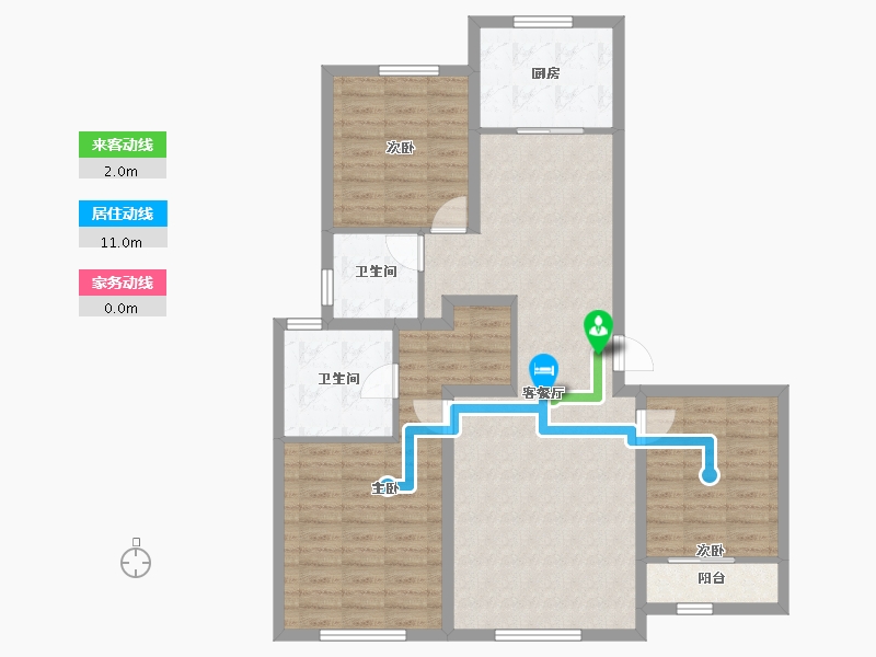 山东省-济宁市-融创济宁府-101.26-户型库-动静线