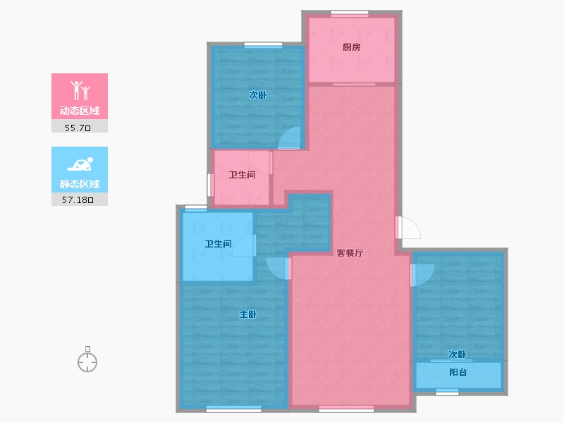 山东省-济宁市-融创济宁府-101.26-户型库-动静分区