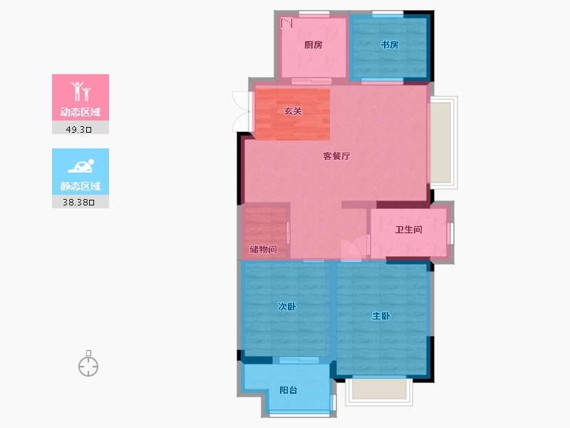 江苏省-南通市-春晓熙岸-78.40-户型库-动静分区