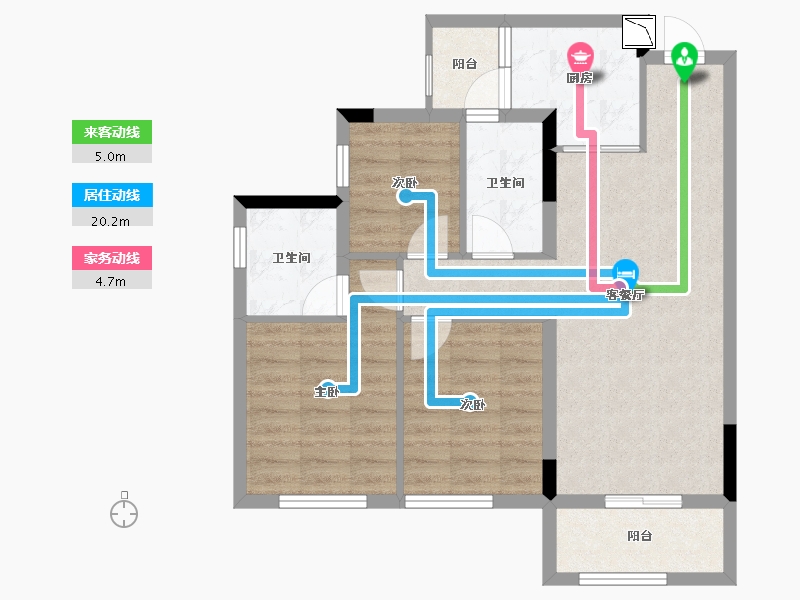 四川省-成都市-玖龙-73.07-户型库-动静线