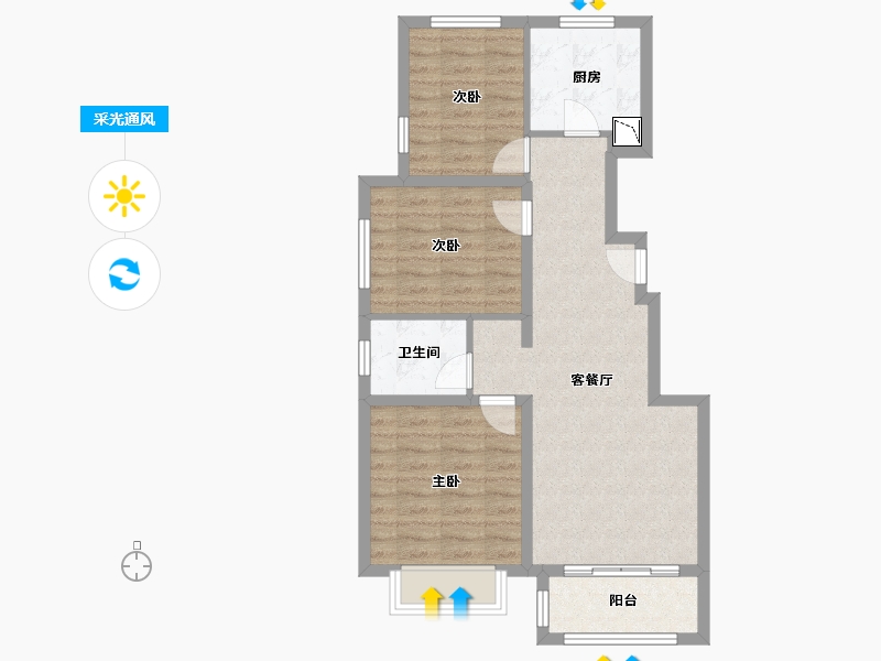 河北省-张家口市-中国铁建・西山国际城-72.22-户型库-采光通风