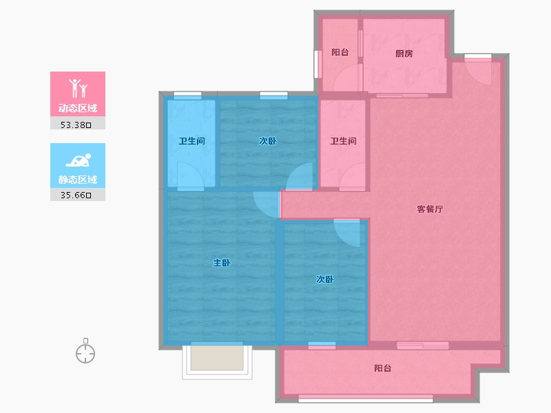 广西壮族自治区-梧州市-龙湖-79.77-户型库-动静分区