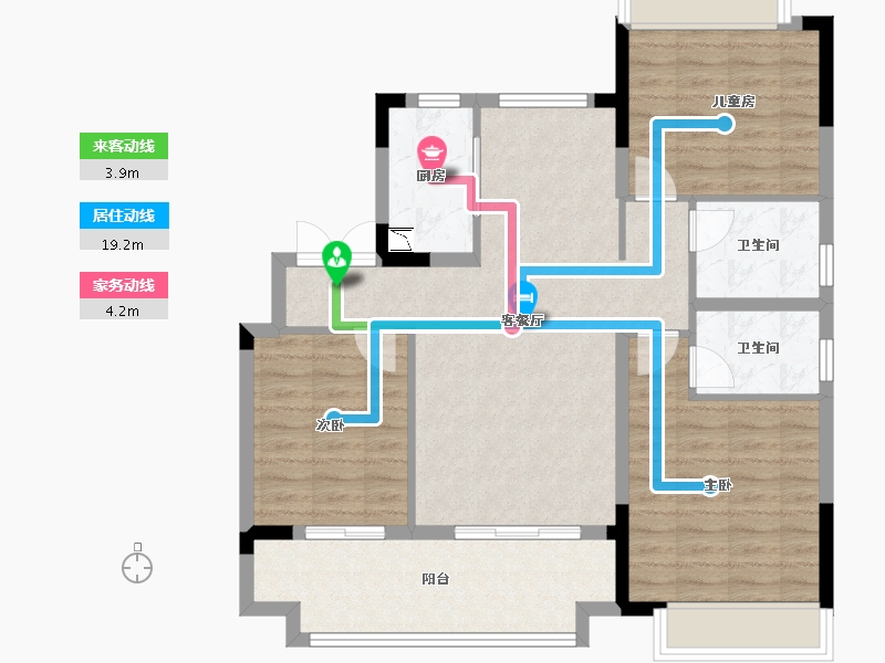 安徽省-阜阳市-观湖四季-92.01-户型库-动静线