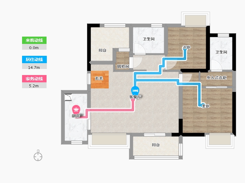 广东省-佛山市-华润置地・玖悦-78.40-户型库-动静线