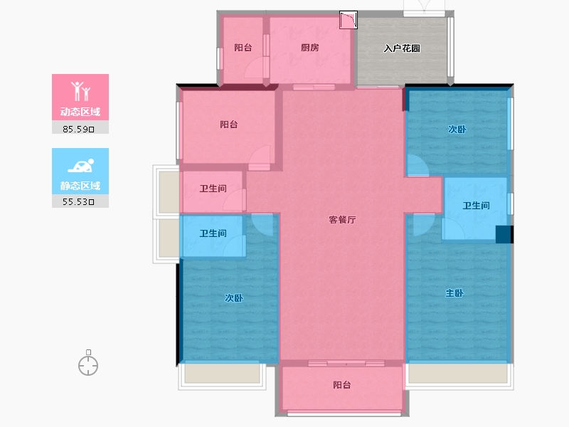 广西壮族自治区-梧州市-富城·爱琴海-136.88-户型库-动静分区