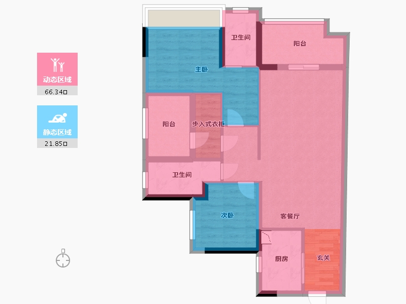 广东省-佛山市-弘阳博爱湖一�-77.61-户型库-动静分区