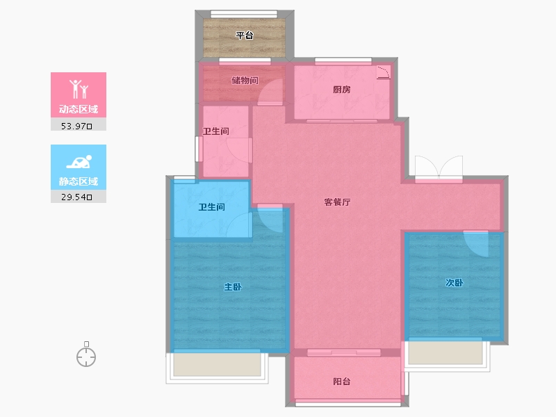 河南省-安阳市-汤阴建业森林半岛-77.99-户型库-动静分区