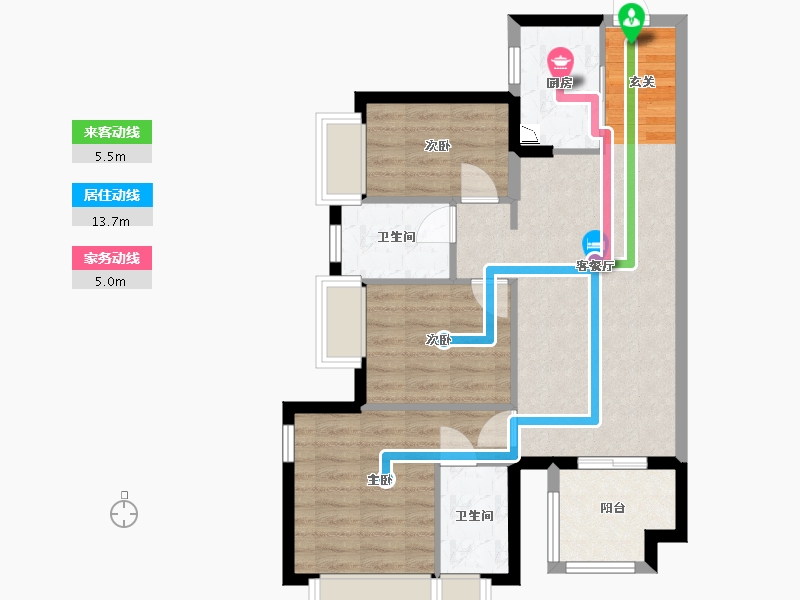 广东省-东莞市-凤岗四季花城-72.21-户型库-动静线