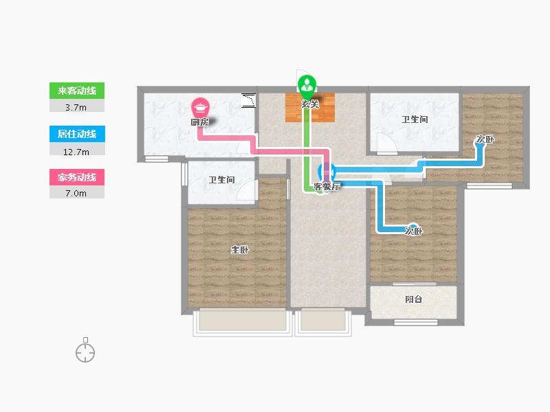 青海省-西宁市-融创东方宸院-92.00-户型库-动静线