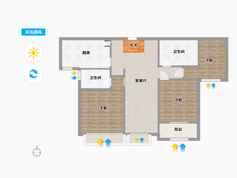 青海省-西宁市-融创东方宸院-92.00-户型库-采光通风