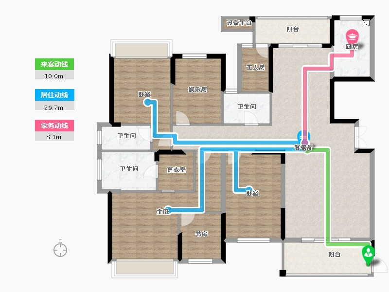 湖南省-长沙市-博林云栖-167.78-户型库-动静线