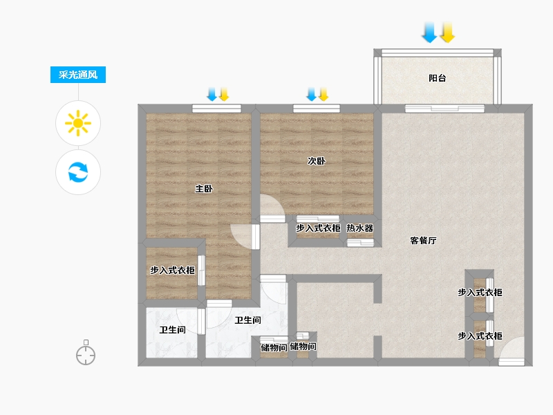 California-Sacramento-Crossing at Wyndham-87.57-户型库-采光通风