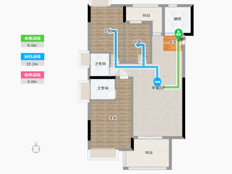 广东省-惠州市-锦绣一品-107.76-户型库-动静线