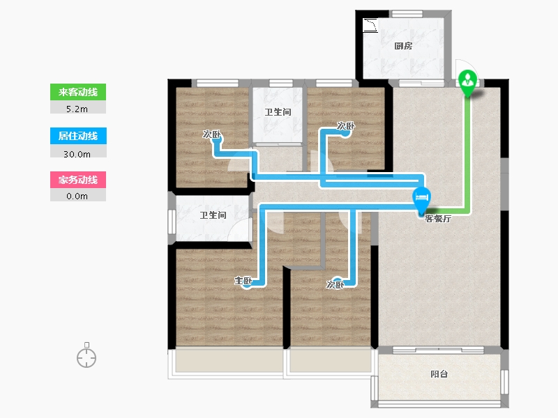 河南省-郑州市-碧桂园翡翠湾峯景-99.71-户型库-动静线