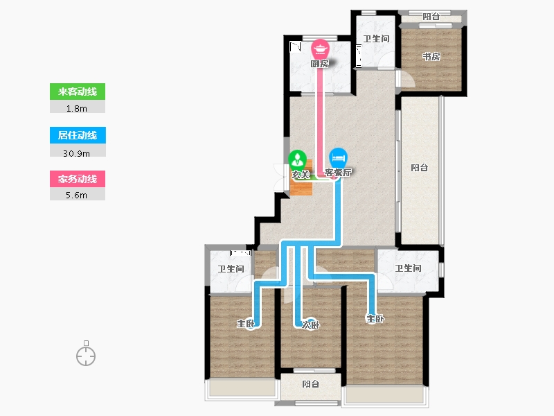 浙江省-温州市-世茂滨江乐虹湾-134.00-户型库-动静线