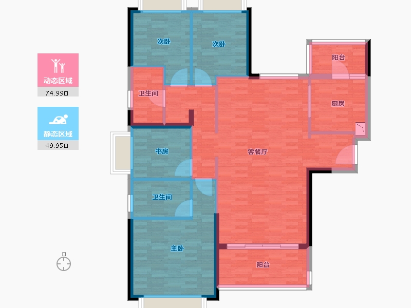 广西壮族自治区-玉林市-恒大御景-113.00-户型库-动静分区