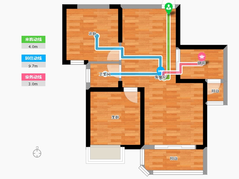 湖南省-长沙市-山润城-59.92-户型库-动静线