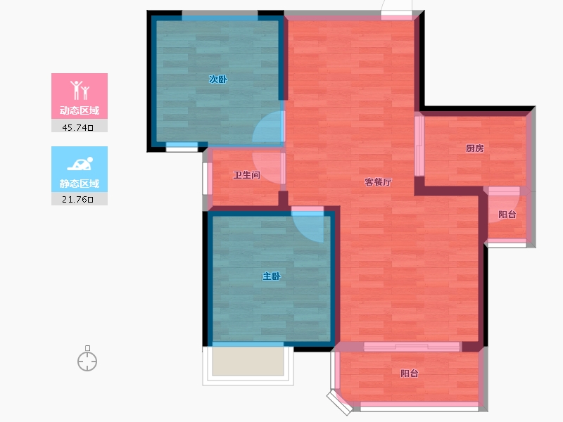 湖南省-长沙市-山润城-59.92-户型库-动静分区