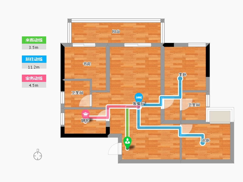 四川省-成都市-中铁城温江-72.20-户型库-动静线