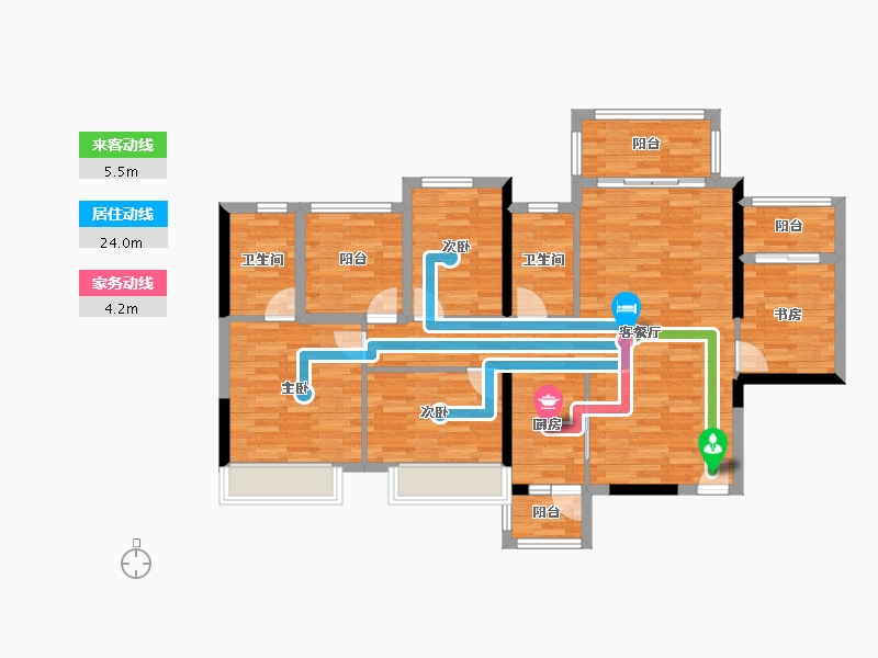 广东省-江门市-博富南湖壹号-103.90-户型库-动静线