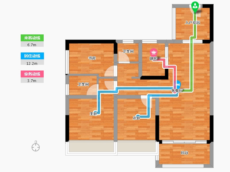 广西壮族自治区-钦州市-天润一号-75.41-户型库-动静线