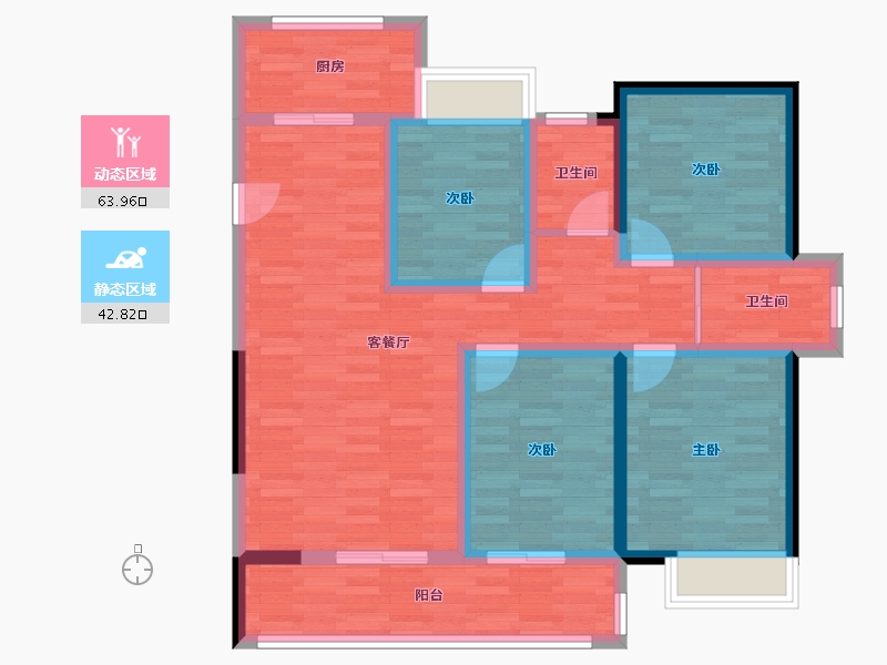 福建省-福州市-中发印象外滩-94.13-户型库-动静分区