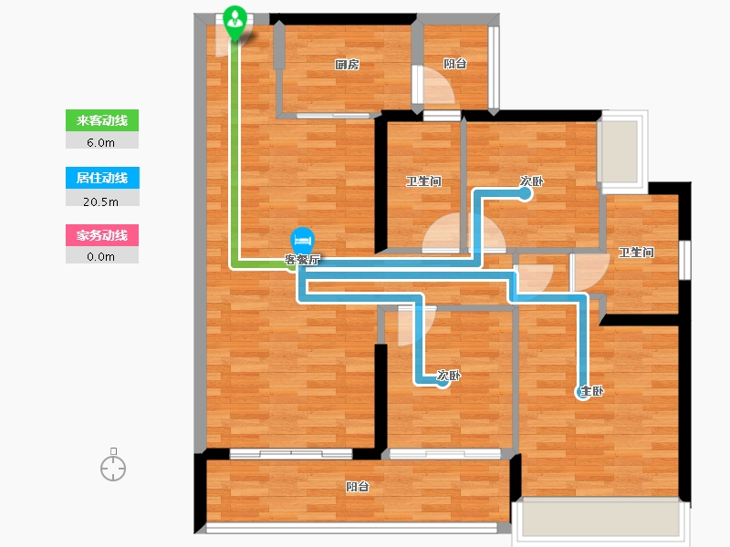 广东省-深圳市-新天鹅堡三期-89.00-户型库-动静线