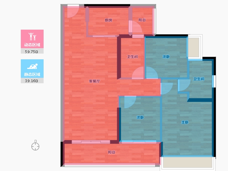 广东省-深圳市-新天鹅堡三期-89.00-户型库-动静分区