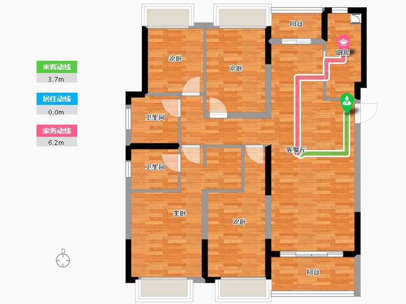 江苏省-无锡市-宝龙世家-102.20-户型库-动静线