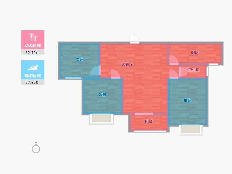 河北省-衡水市-锦绣江南-80.00-户型库-动静分区