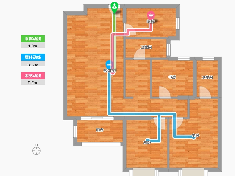 湖北省-武汉市-保利城四期-80.00-户型库-动静线