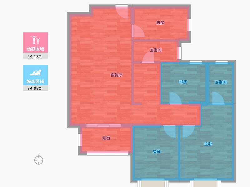 湖北省-武汉市-保利城四期-80.00-户型库-动静分区