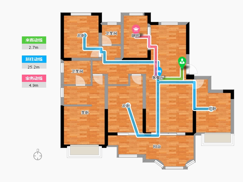 陕西省-渭南市-红鑫中央公园-116.16-户型库-动静线