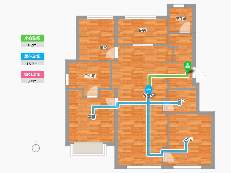 辽宁省-大连市-万科翡翠都会-90.27-户型库-动静线