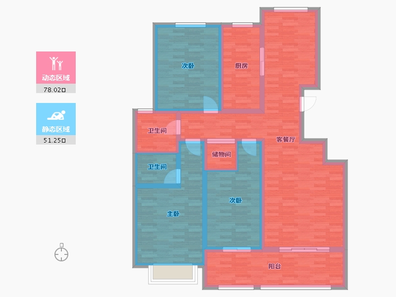 山东省-临沂市-城开景悦-115.00-户型库-动静分区